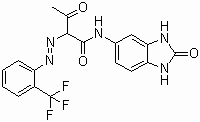 Пигмент-жолто-154-молекуларна структура