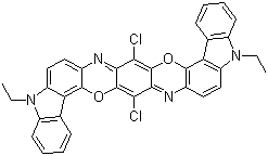 Пигмент-виолетова-23-молекуларна структура